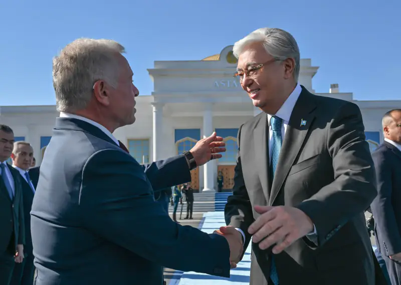 Король Аблалла II и Касым-Жомарт Токаев