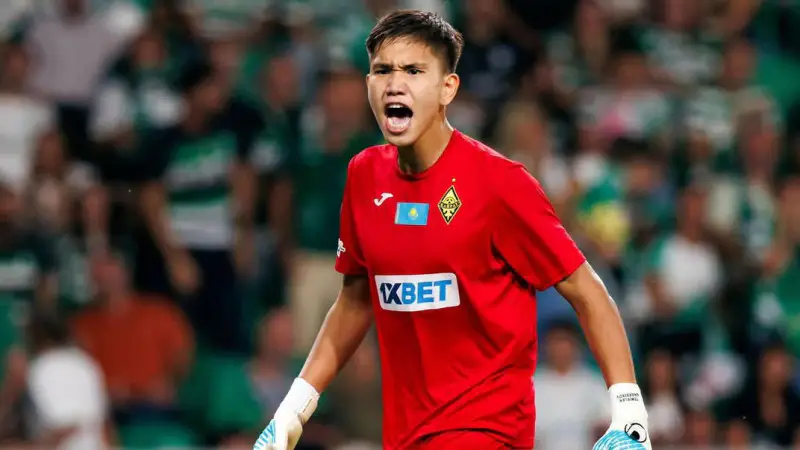 Выдающийся матч Шерхана Калмурзы привел к интересу испанских клубов к 18-летнему вратарю 'Кайрата' {city2}