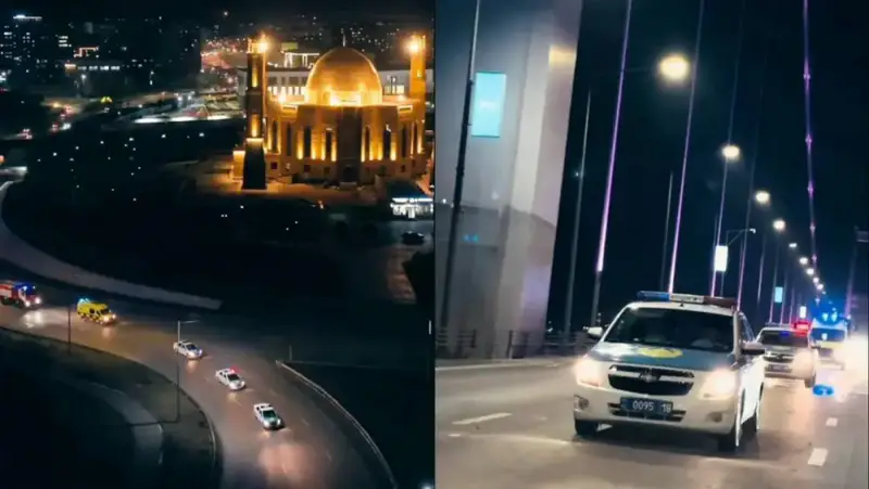 Торжественный кортеж в Семее в память о жертвах дорожно-транспортных происшествий {city2}