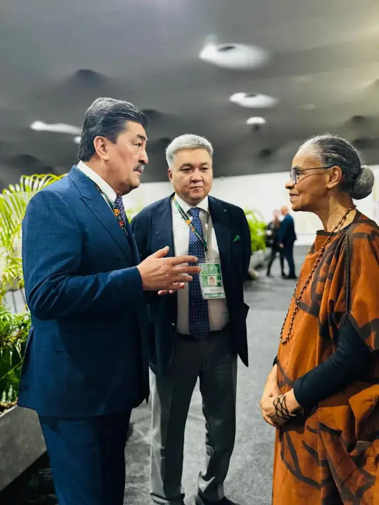 Встреча Министров экологии Казахстана и Бразилии обсуждение климатической политики и сотрудничества в лесовосстановлении {city2}