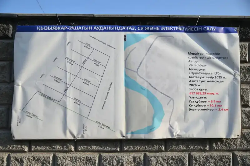 МИКРОРАЙОН «КЫЗЫЛЖАР-2» В ШЫМКЕНТЕ ПОЛНОСТЬЮ ПОДКЛЮЧЕН К ИНФРАСТРУКТУРЕ: 265 ДОМОВ ПОЛУЧИЛИ ВОДУ, ЭЛЕКТРИЧЕСТВО И ГАЗ {city2}