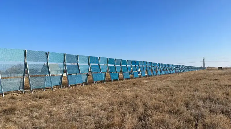 Новые снегозадерживающие заборы в Карагандинской области {city2}