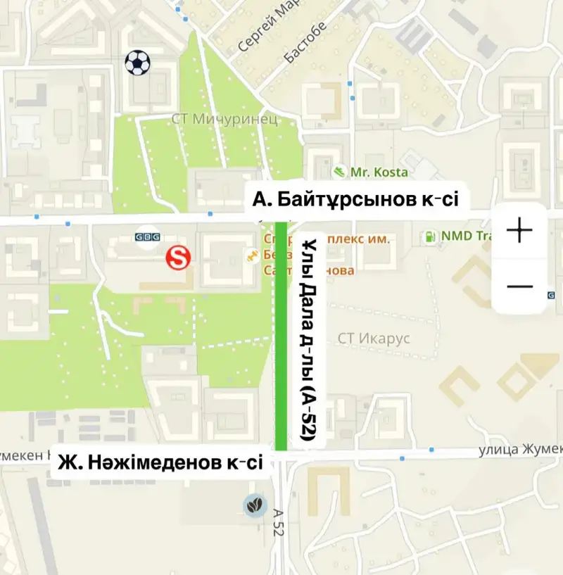 Открыто движение по новому участку проспекта Улы Дала в Астане {city2}