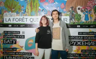 Интерактивная фреска Пугающий лес в Алматы арт-проект с участием международных художников