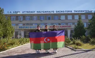 Студенты из Азербайджана и Кыргызстана в Туркестане