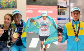 80-летний пенсионер из Казахстана Салтанат Туйтебаев стал звездой Нью-Йоркского марафона