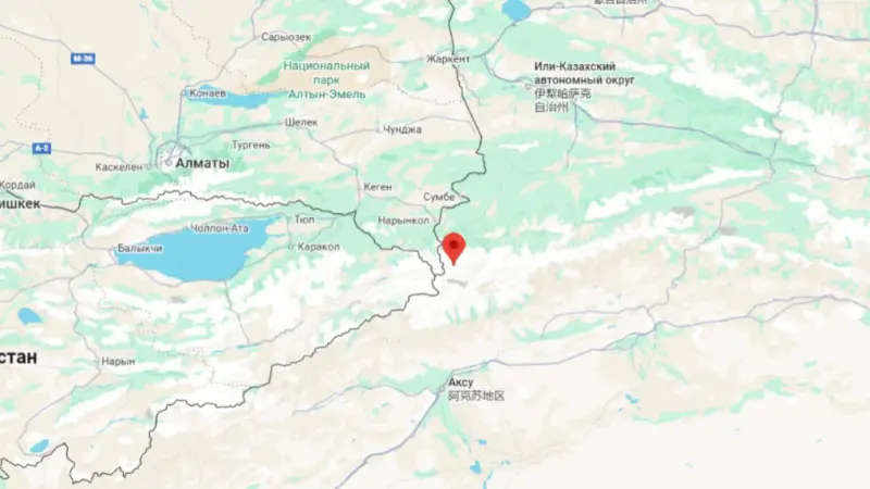 Землетрясение зафиксировано на границе Казахстана, Кыргызстана и Китая {city2}