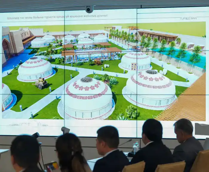 Гостиница в казахском национальном стиле и медицинский центр в Туркестане {city2}