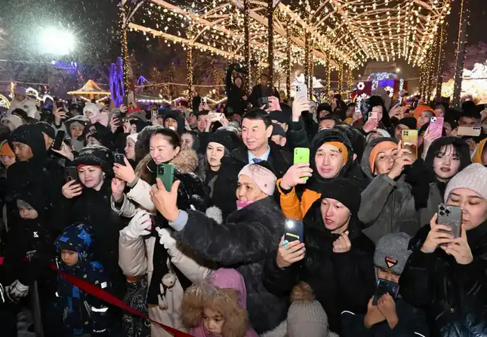 В Алматы зажгли главную новогоднюю ёлку (6)