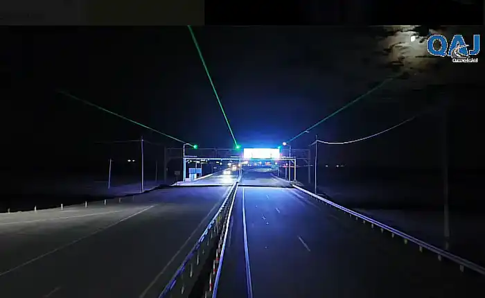 14 комплектов световых лазеров установили на участке автодороги Караганда – Балхаш (4)