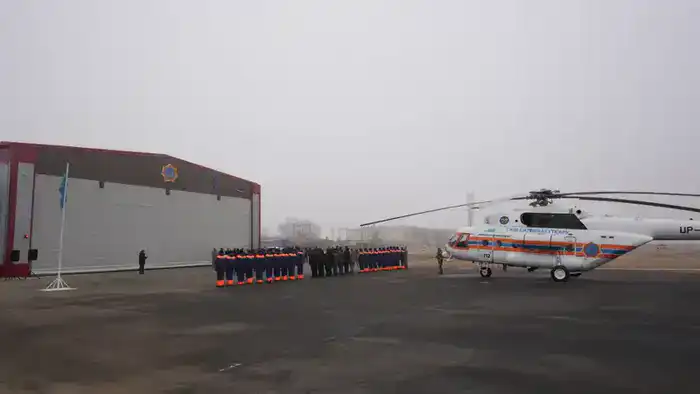 В области Ұлытау введён в эксплуатацию первый авиационный отряд МЧС Казахстана (4)