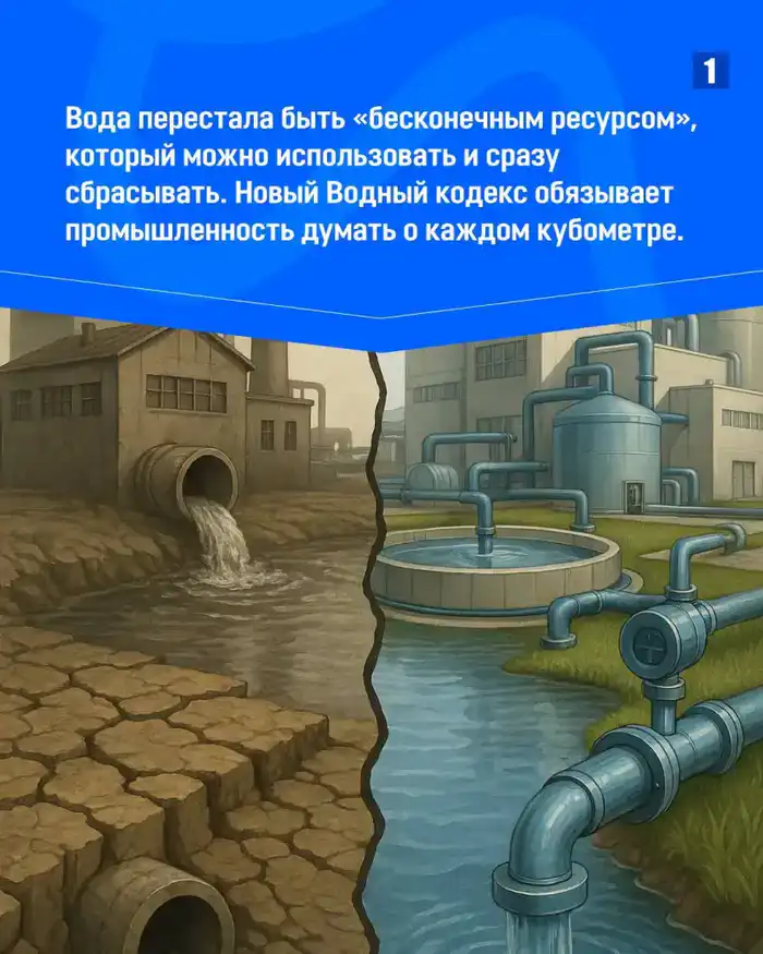 Новый Водный кодекс: обязательства промышленности по рациональному использованию водных ресурсов и контроль со стороны инспекций {city2}
