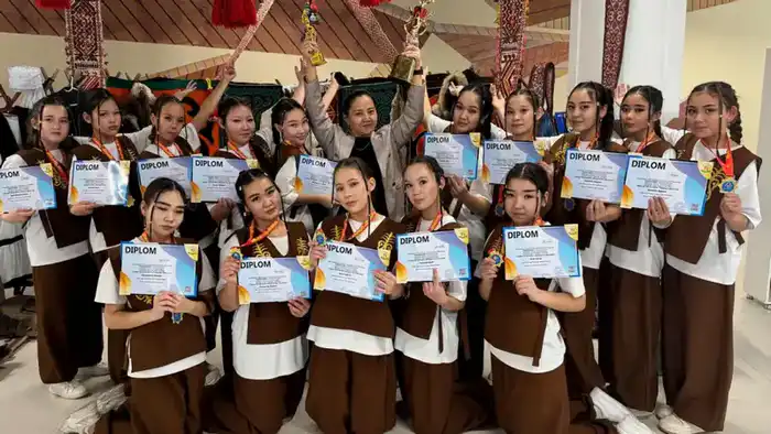 Гран-при танцевальных ансамблей Актогайского района на республиканском конкурсе в Туркестане {city2}