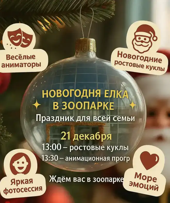 Новогодняя ёлка в Карагандинском зоопарке: бесплатные развлечения для детей и возможность фотосессии {city2}