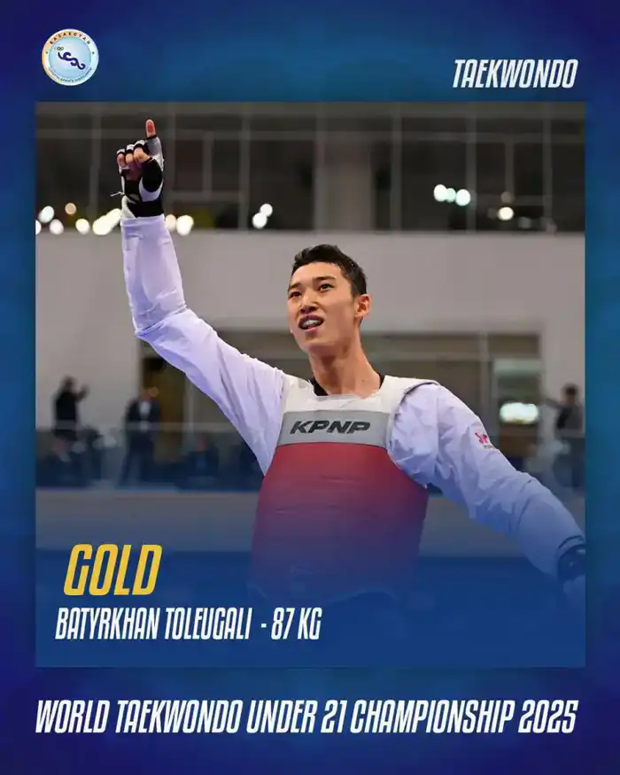 Чемпионат мира по таеквондо U21 Казахстан медали Батырхан Толеугали {city2}