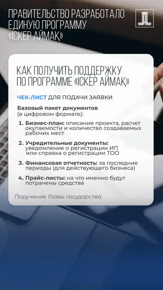 Реализация поручений Президента: Правительство представило единую программу поддержки малого бизнеса «Іскер аймақ» (2)