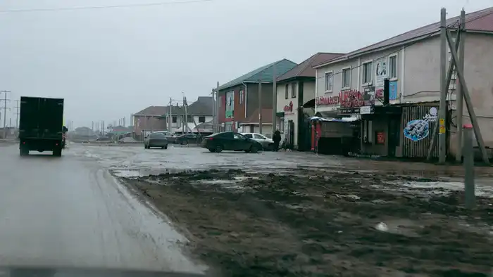 село Коянды вечером