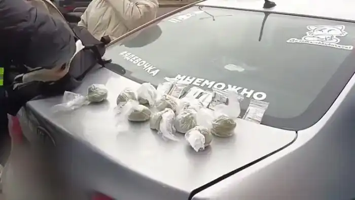 В Астане задержан водитель Kia с надписью 'Я девочка, мне можно' за хранение и распространение наркотиков {city2}