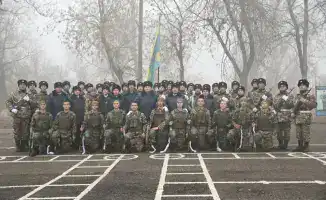 В Шымкенте солдат бригады противовоздушной обороны привели к Военной присяге