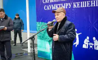 В Сарыкемере открылся новый спортивный комплекс с залами для волейбола, баскетбола и футбола