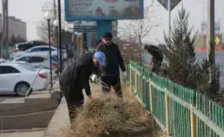 Сарыагашский район активно участвует в экологической акции по очистке территорий каждую субботу