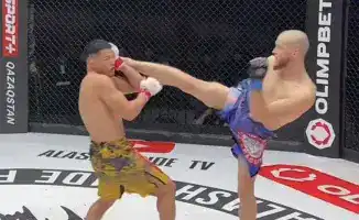 Нокаут за 11 секунд: Казахстан против России в ММА