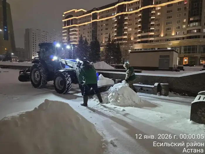 Более 3 000 дорожных рабочих и около 2 000 единиц спецтехники заняты в снегоуборочных работах в Астане (4)