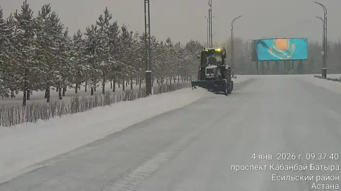 Более 3000 дорожных рабочих и свыше 1600 единиц спецтехники задействованы в снегоуборочных работах в Астане (5)