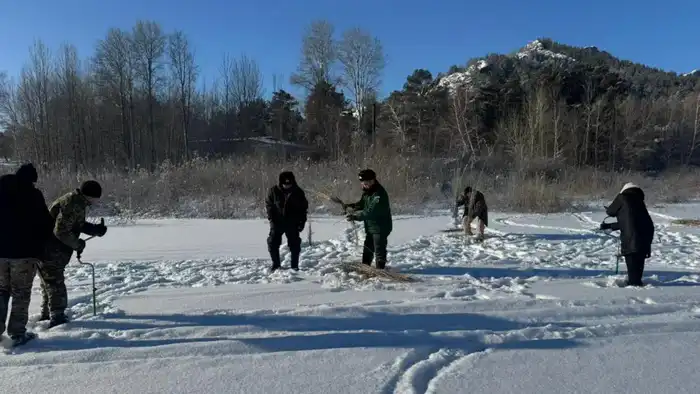 На водоёмах Каркаралинского нацпарка идут зимние аэрационные работы {city2}