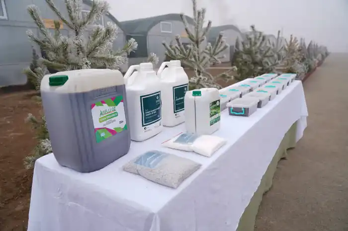 В ТУРКЕСТАНСКОЙ ОБЛАСТИ НА ТЕРРИТОРИИ 10 ГЕКТАРОВ СТРОИТСЯ СОВРЕМЕННЫЙ ПИТОМНИК (3)