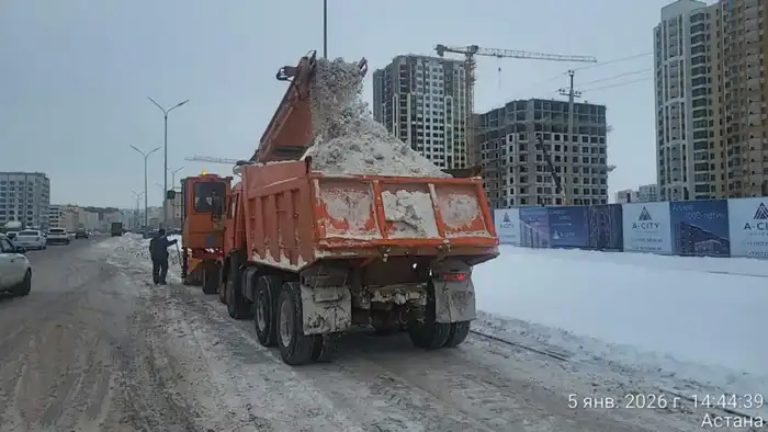 Круглосуточная уборка снега в Астане: более 3000 рабочих и 1800 единиц техники задействованы {city2}