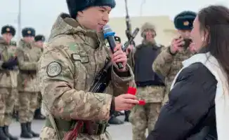 В ТУРКЕСТАНЕ НОВОБРАНЦЫ ПРИНЯЛИ ВОИНСКУЮ ПРИСЯГУ ПЕРЕД РОДИНОЙ