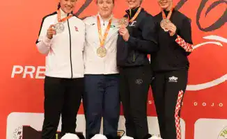 Сборная Казахстана по каратэ занимает 3-е место в общекомандном зачёте на турнире Премьер-лиги в Стамбуле