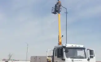 В Аксуатском районе продолжаются работы по уличному освещению