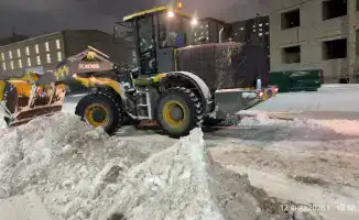Коммунальные службы Астаны обеспечивают круглосуточную уборку снега на улицах города