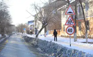 Контроль уборки снега и зимнего содержания в микрорайоне Есет батыра