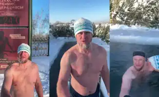 Астанчанин привлекает внимание к зимним активностям: утренние пробежки и купание в холодной воде