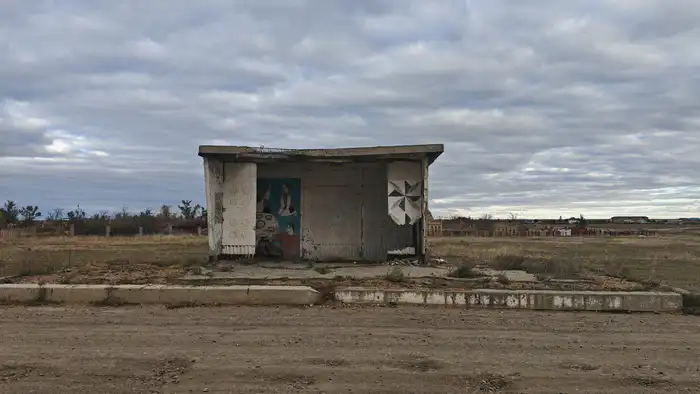 Советская остановка, город Есиль, Акмолинская область. Фото ©️ Иван Сухоруков