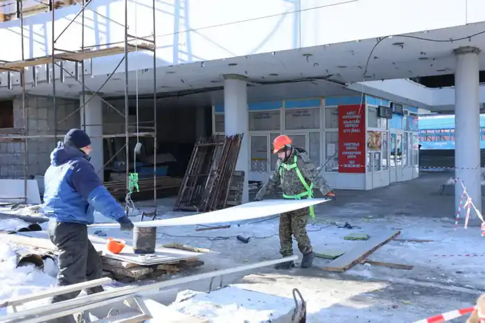 Ход работ по реконструкции здания железнодорожного вокзала (6)