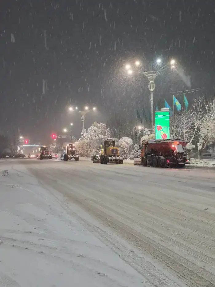 Из-за непогоды коммунальные службы Жамбылской области перешли на усиленный режим работы (3)
