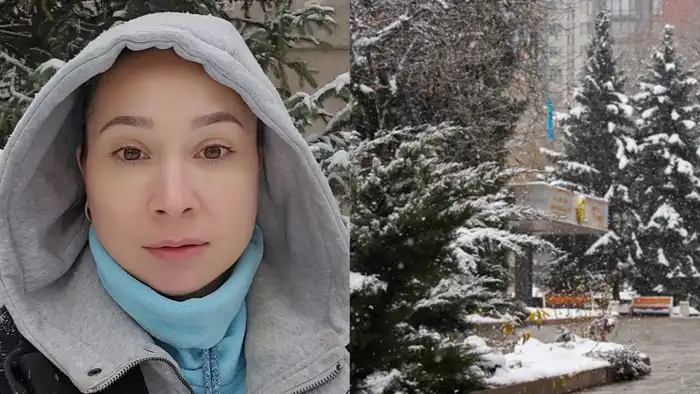 Алматы снова в зимней шутке: снег и смех в соцсетях {city2}
