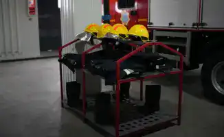 модернизированная пожарная часть Хромтау открытие министерство по чрезвычайным ситуациям