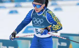 Женская сборная Казахстана командный спринт лыжные гонки Олимпиада Милан