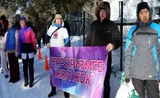 Лыжный забег в Семее против терроризма