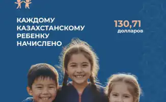 В Казахстане детям до 18 лет начислено по 130,71 долларов в рамках программы поддержки