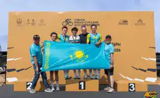 Встреча чемпиона: Мурата Куйтенова приветствовали в Астане после победы на чемпионате Азии по велоспорту