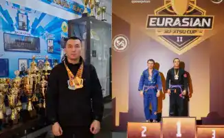 Полицейский из Павлодарской области Рустам Кузембаев завоевал золотую и серебряную медали на международных соревнованиях по джиу-джитсу и грэплингу в Астане