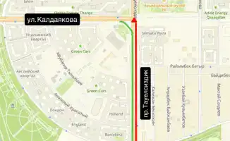 В Астане временное закрытие части проспекта Тәуелсіздік из-за аварийных работ