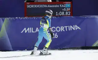 Александра Скороходова финиширует 37-й в гигантском слаломе на Олимпиаде в Италии