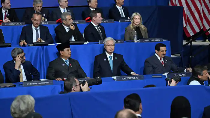 Токаев на инаугурации Совета мира в США {city2}